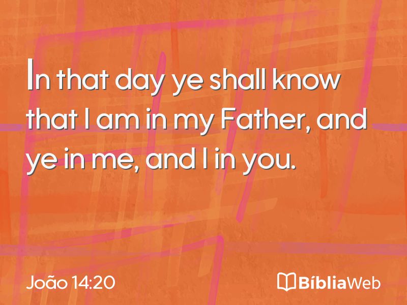 João 14:20 em imagem para compartilhar