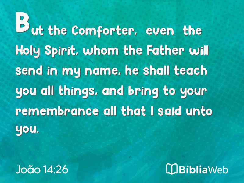 João 14:26 em imagem para compartilhar