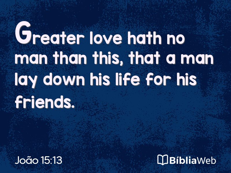 João 15:13 em imagem para compartilhar