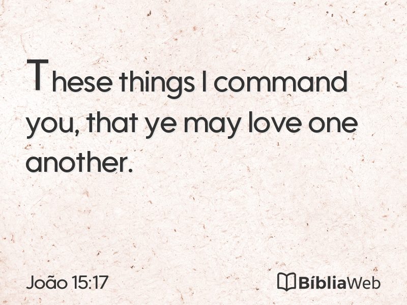 João 15:17 em imagem para compartilhar