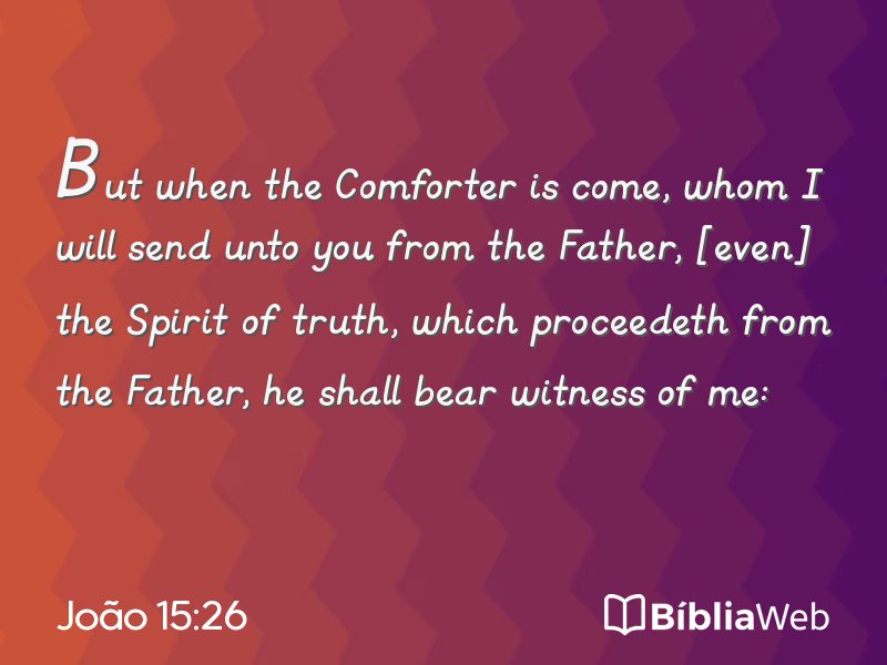 João 15:26 em imagem para compartilhar