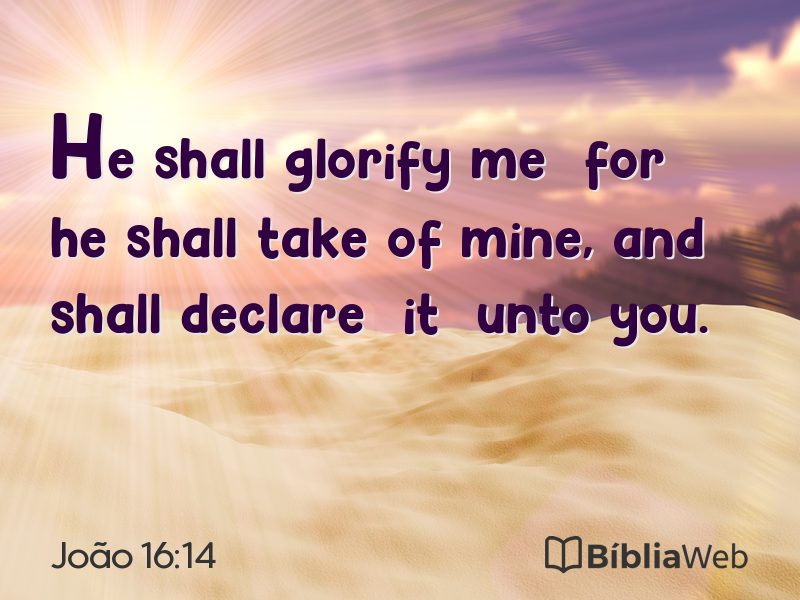 João 16:14 em imagem para compartilhar