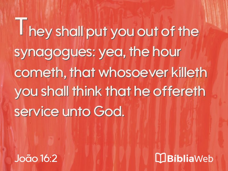 João 16:2 em imagem para compartilhar