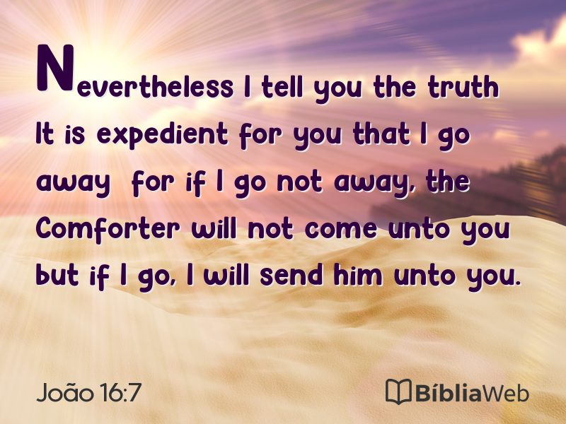 João 16:7 em imagem para compartilhar