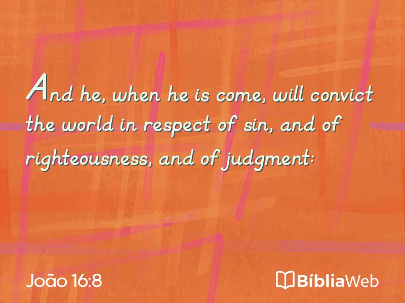 João 16:8 em imagem para compartilhar