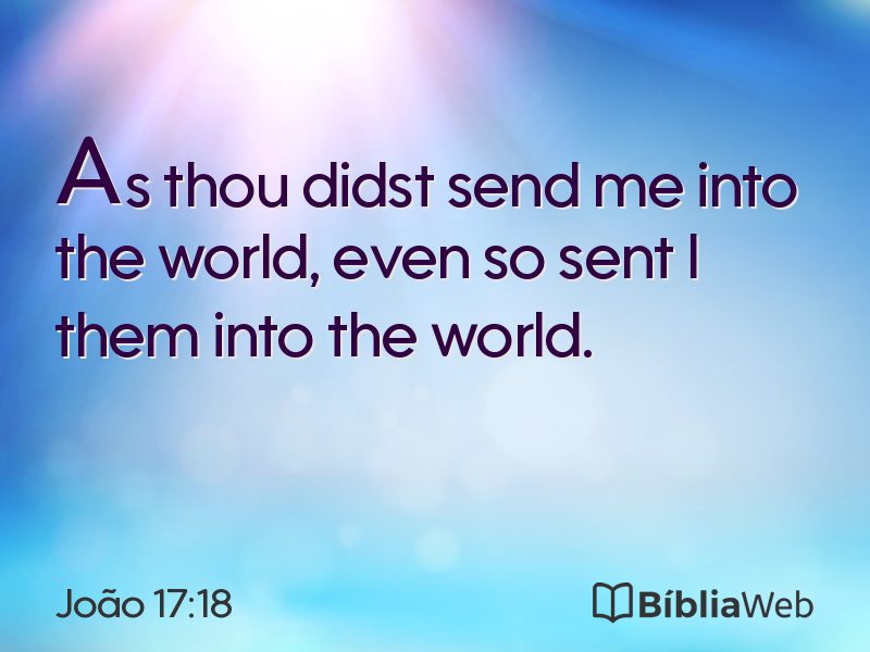 João 17:18 em imagem para compartilhar