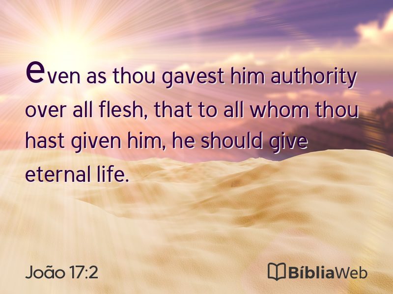 João 17:2 em imagem para compartilhar