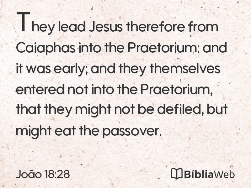 João 18:28 em imagem para compartilhar