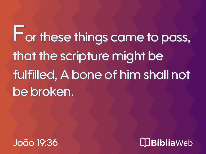 João 19:36 em imagem para compartilhar