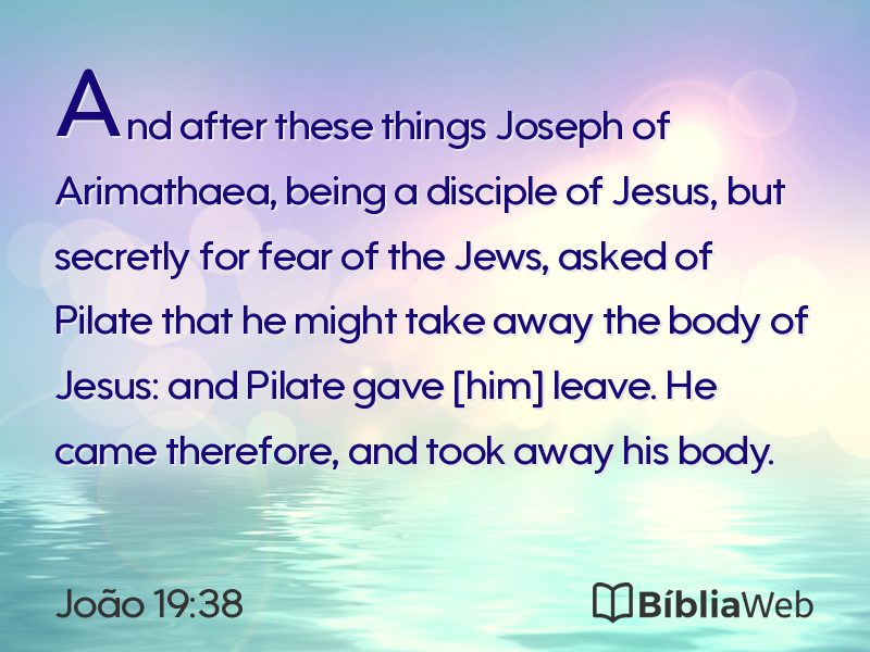 João 19:38 em imagem para compartilhar