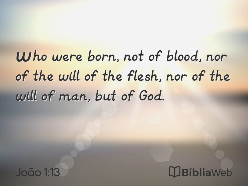 João 1:13 em imagem para compartilhar