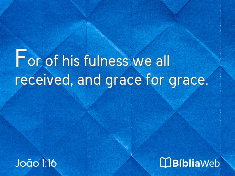 João 1:16 em imagem para compartilhar