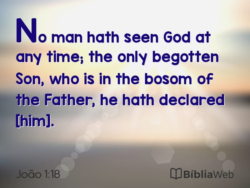 João 1:18 em imagem para compartilhar