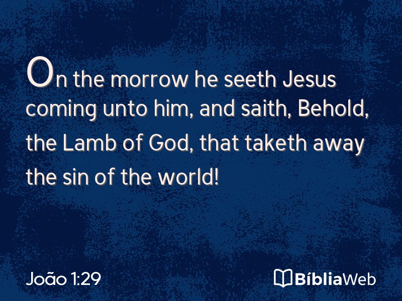 João 1:29 em imagem para compartilhar