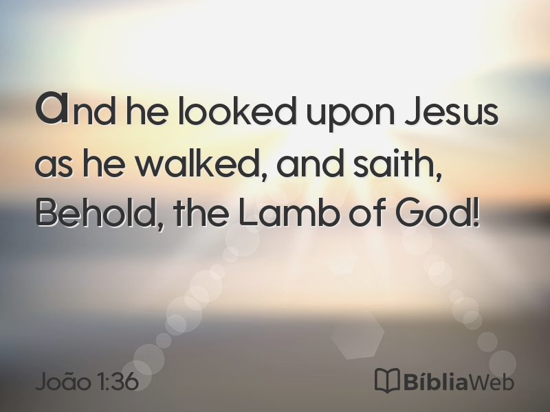 João 1:36 em imagem para compartilhar