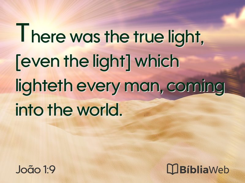 João 1:9 em imagem para compartilhar