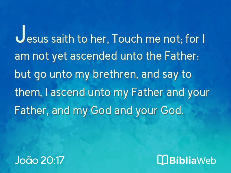 João 20:17 em imagem para compartilhar