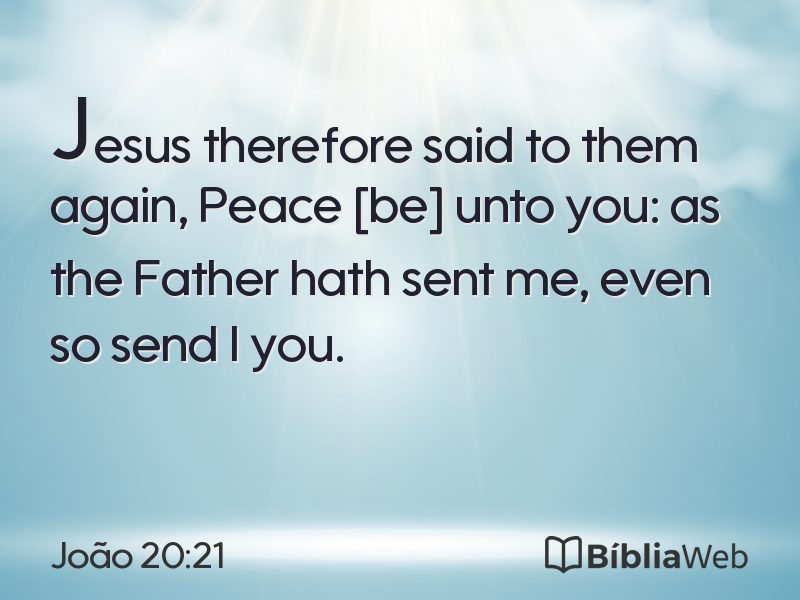 João 20:21 em imagem para compartilhar
