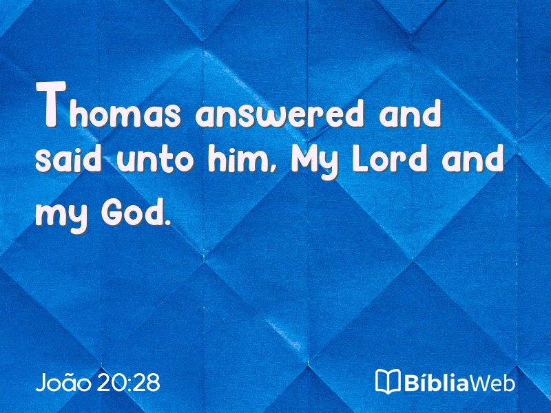 João 20:28 em imagem para compartilhar