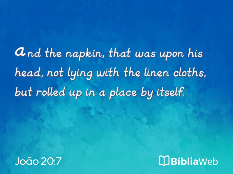 João 20:7 em imagem para compartilhar