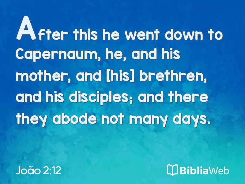 João 2:12 em imagem para compartilhar