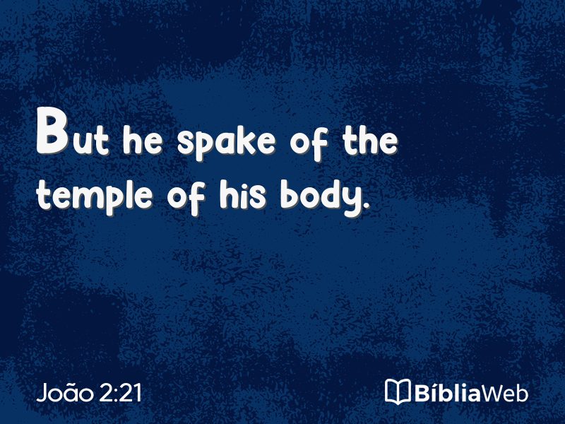 João 2:21 em imagem para compartilhar