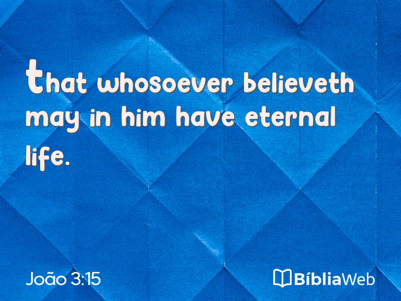 João 3:15 em imagem para compartilhar