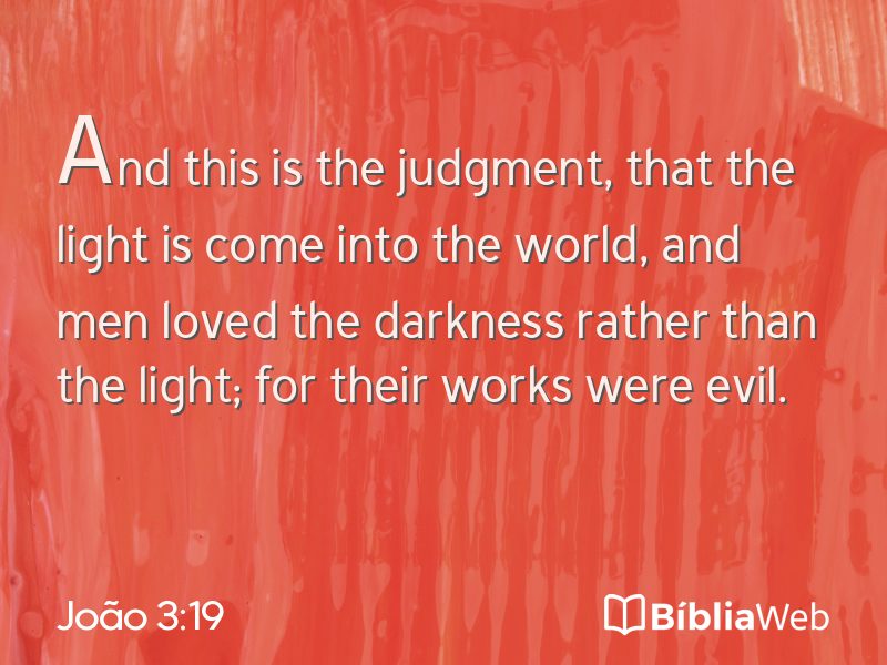 João 3:19 em imagem para compartilhar