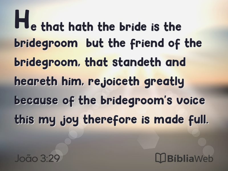 João 3:29 em imagem para compartilhar