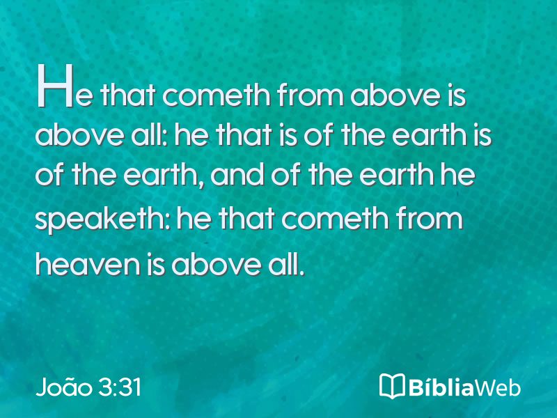 João 3:31 em imagem para compartilhar