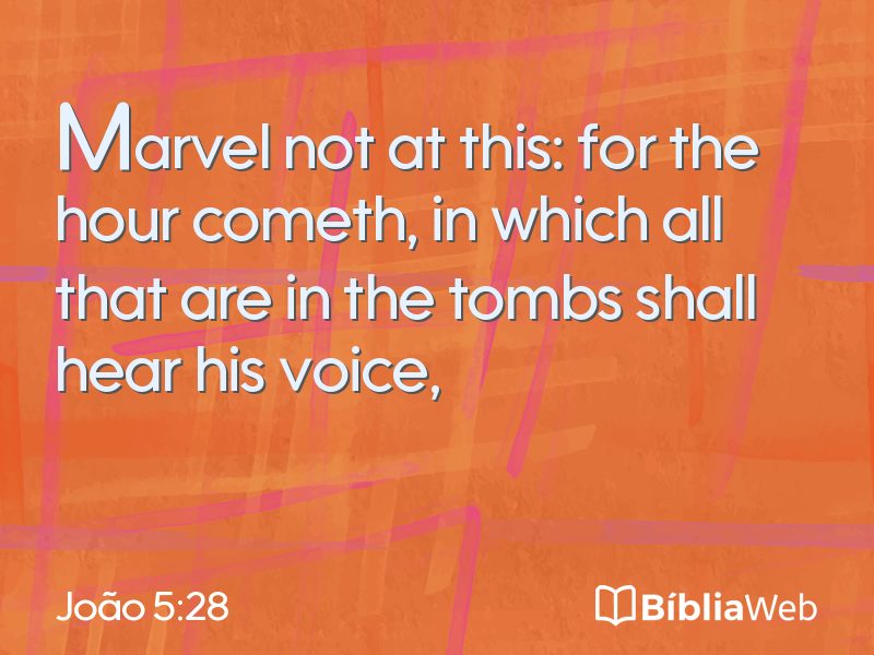 João 5:28 em imagem para compartilhar