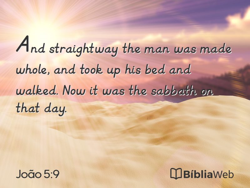 João 5:9 em imagem para compartilhar