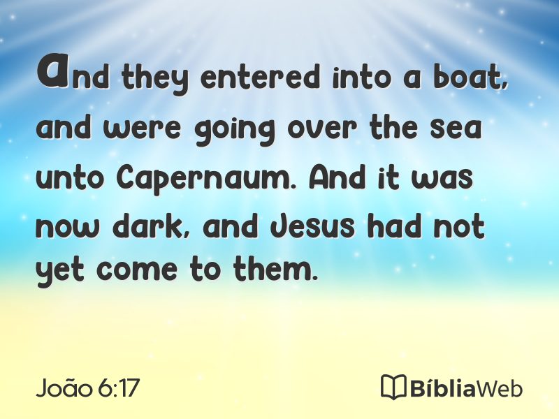 João 6:17 em imagem para compartilhar