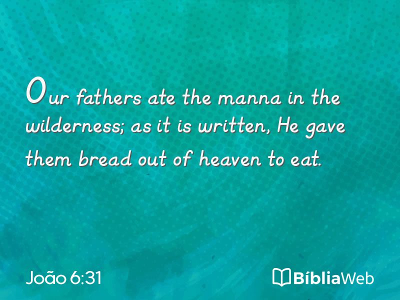 João 6:31 em imagem para compartilhar