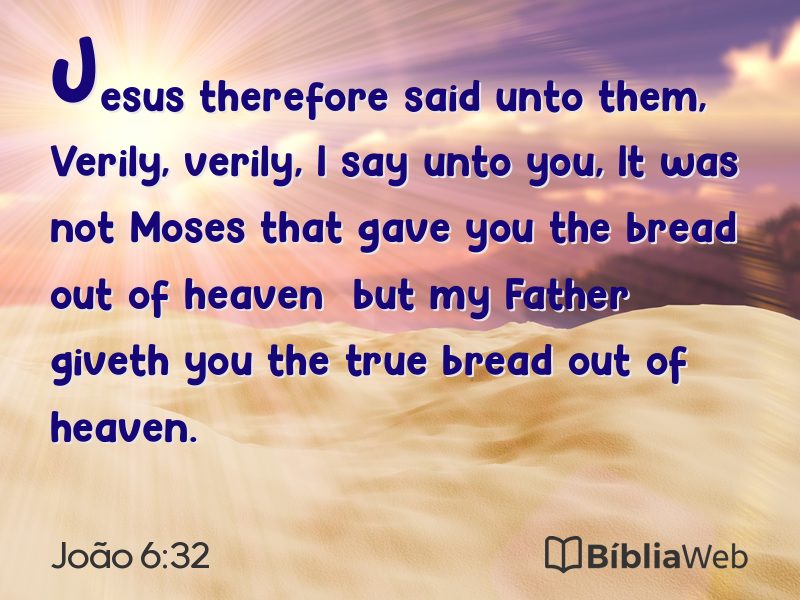 João 6:32 em imagem para compartilhar