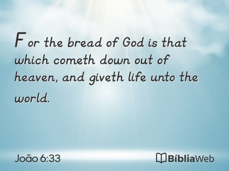 João 6:33 em imagem para compartilhar