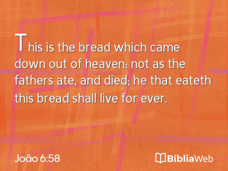 João 6:58 em imagem para compartilhar