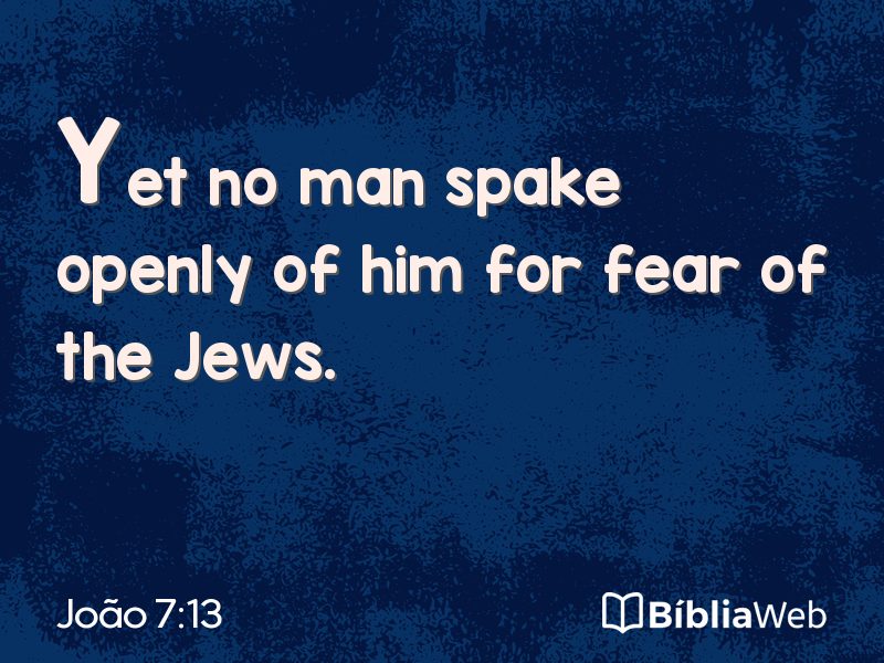 João 7:13 em imagem para compartilhar