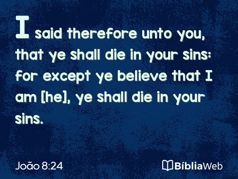 João 8:24 em imagem para compartilhar