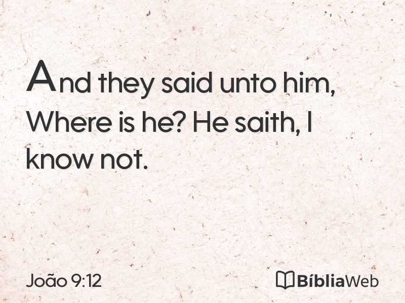 João 9:12 em imagem para compartilhar
