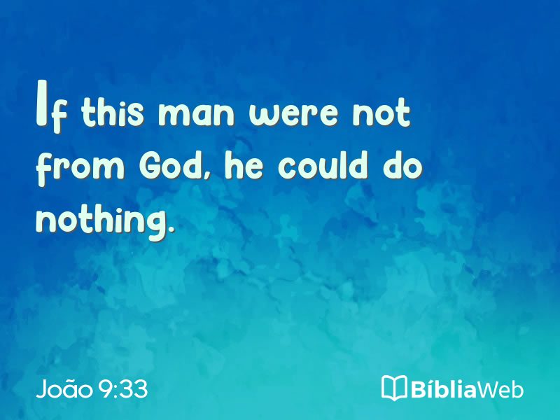 João 9:33 em imagem para compartilhar