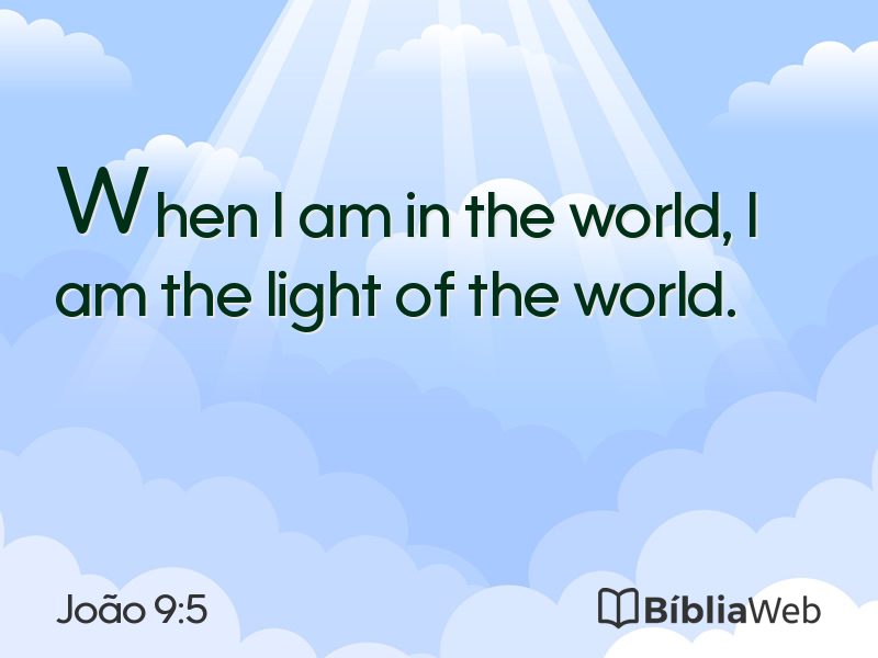 João 9:5 em imagem para compartilhar