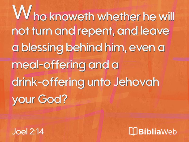 Joel 2:14 em imagem para compartilhar