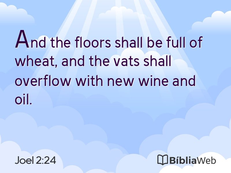 Joel 2:24 em imagem para compartilhar