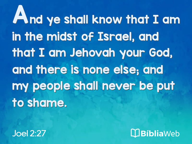 Joel 2:27 em imagem para compartilhar