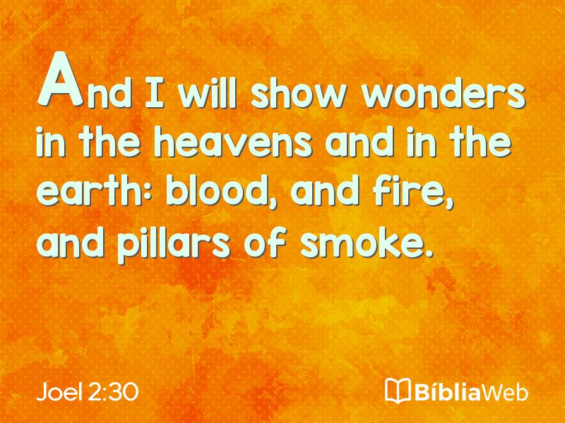 Joel 2:30 em imagem para compartilhar
