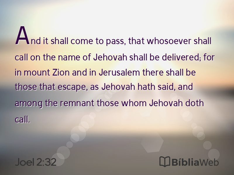 Joel 2:32 em imagem para compartilhar