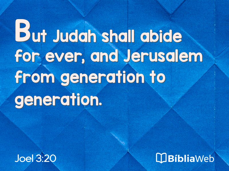 Joel 3:20 em imagem para compartilhar