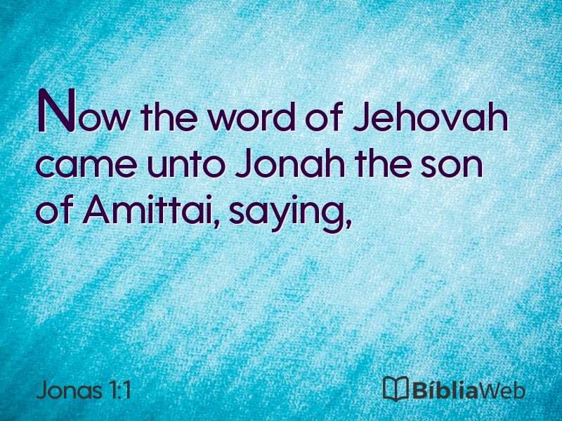 Jonas 1:1 em imagem para compartilhar