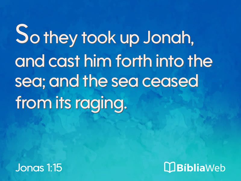 Jonas 1:15 em imagem para compartilhar
